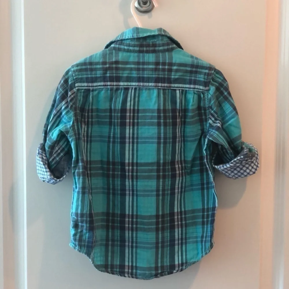 Baby gap button down with tab roll sleeves